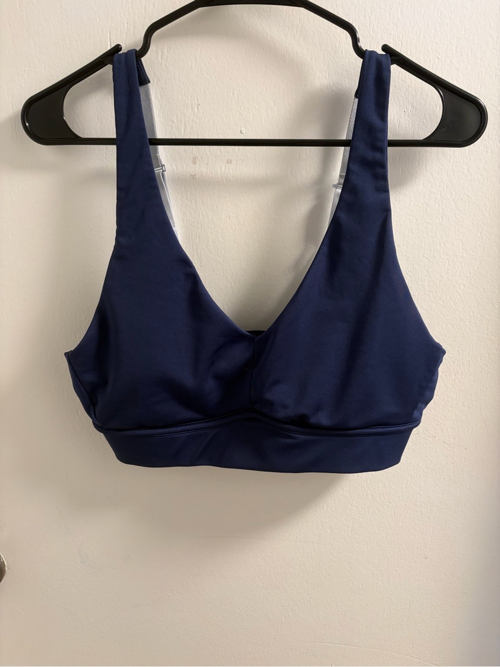 Fabletics Navy Blue Adjustable Hook Eye Sports Bra Size Large L